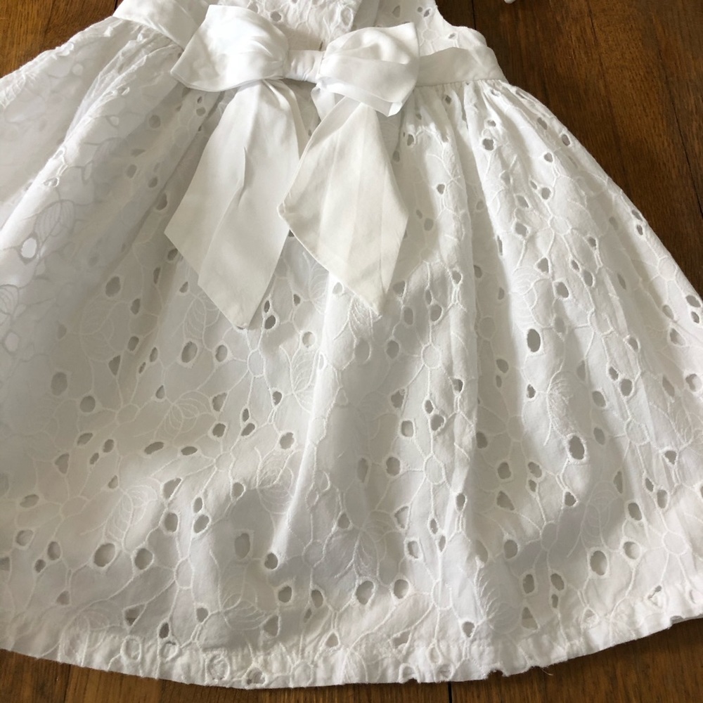 Janie and Jack white eyelet summer dress size 6-12 - Picture 5 of 6